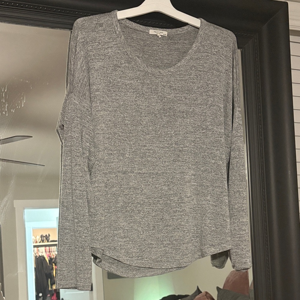 Rag & Bone Charcoal Long Sleeve Tee